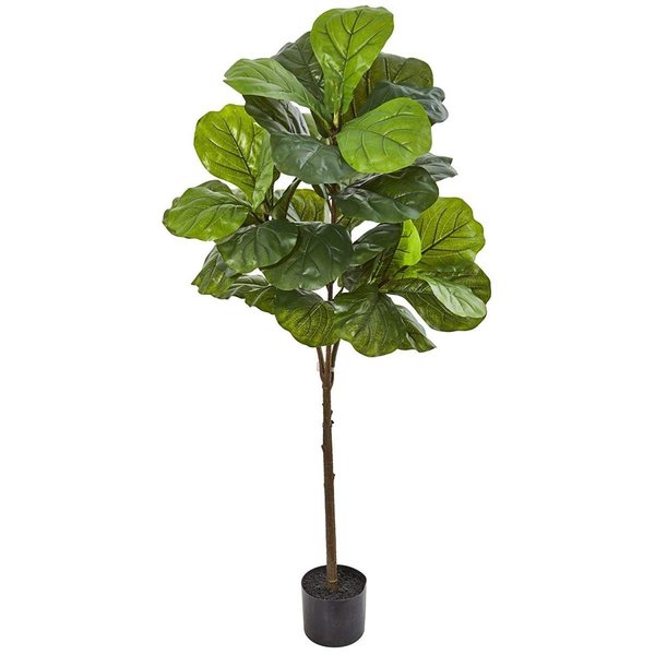 Nearly Naturals 6 in. Fiddle Leaf Artificial Tree 9114